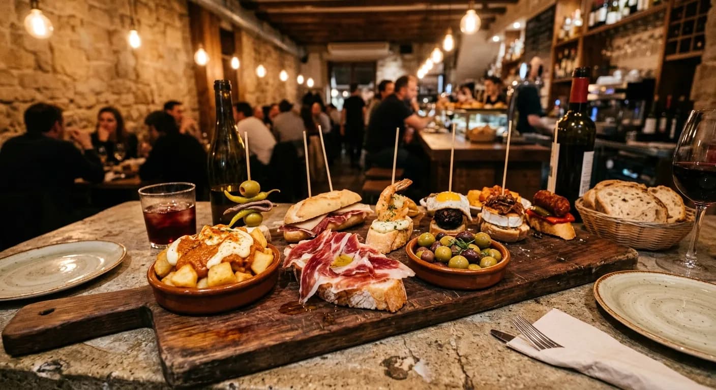 Tapas catering spread for a corporate event in Rome