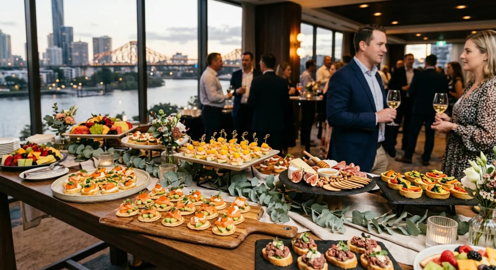Modern Australian catering service at corporate event in Brisbane