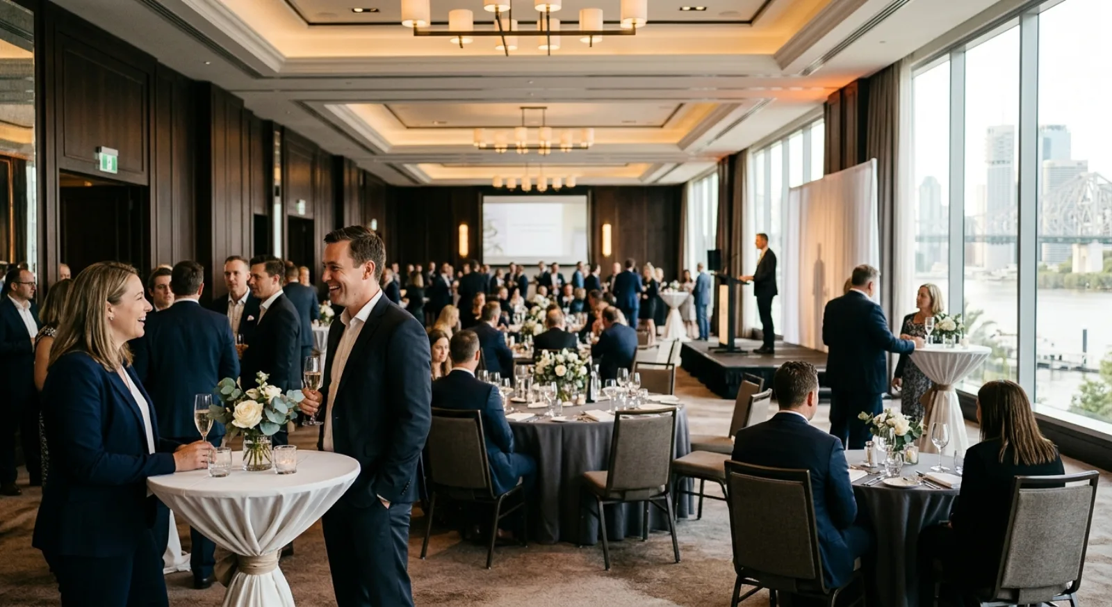 Corporate CBD hotel ballroom venue in Brisbane with business facilities