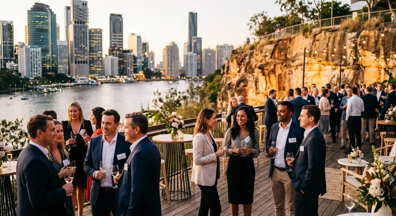 Scenic Kangaroo Point cliffs in Brisbane with river views and outdoor event spaces