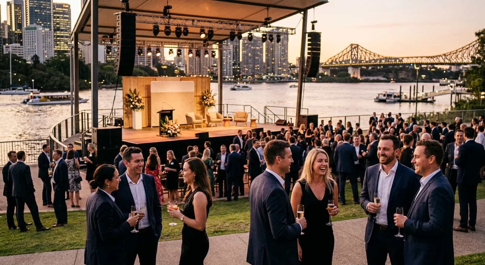 Scenic Riverstage outdoor venue in Brisbane with riverside setting