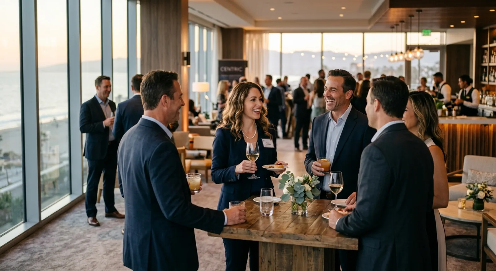 Oceanfront Hyatt Centric hotel in Santa Monica with beach views and renovated event spaces