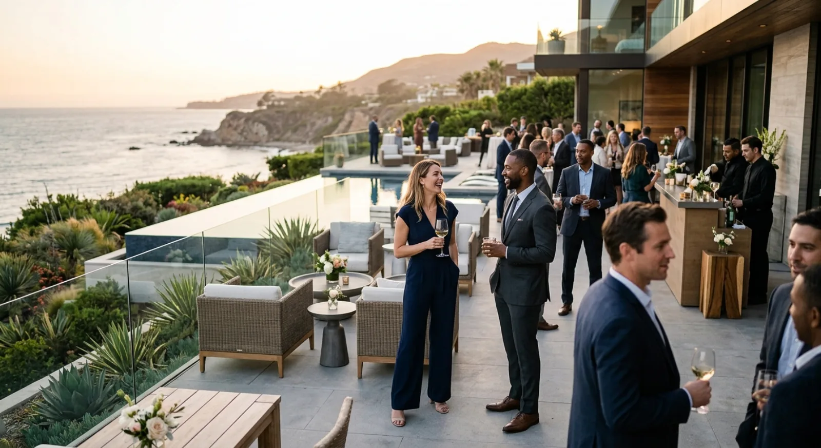 Exclusive Malibu private estate venue with oceanfront views and intimate luxury setting