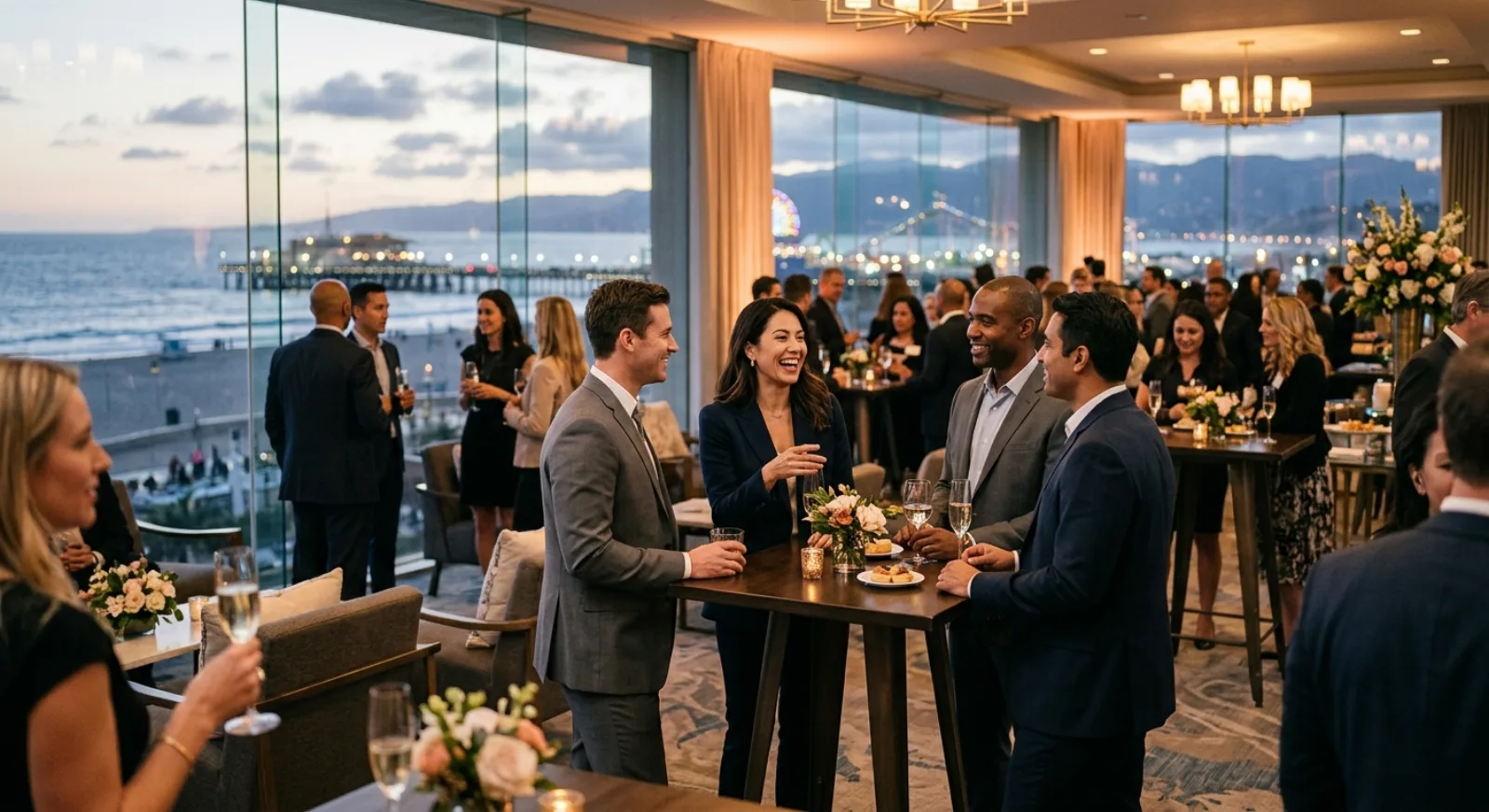 Oceanfront Santa Monica venue with beach views and casual luxury setting for corporate events