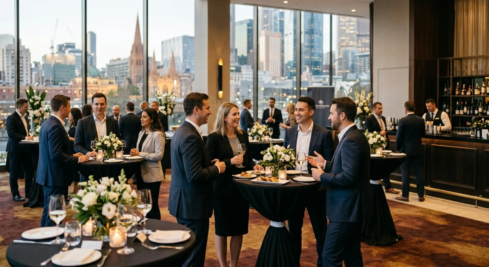 Upscale CBD business hotel with conference facilities and central location
