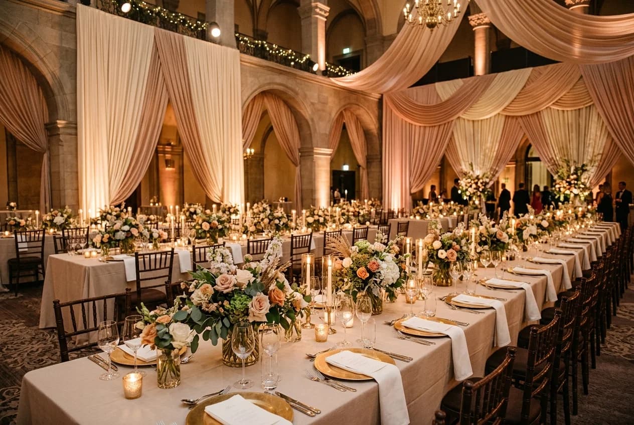 Bavarian-themed event decoration at a corporate celebration in Vienna